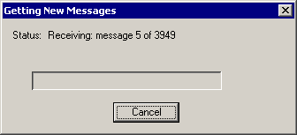 Status: Receiving: message 5 of 3949
